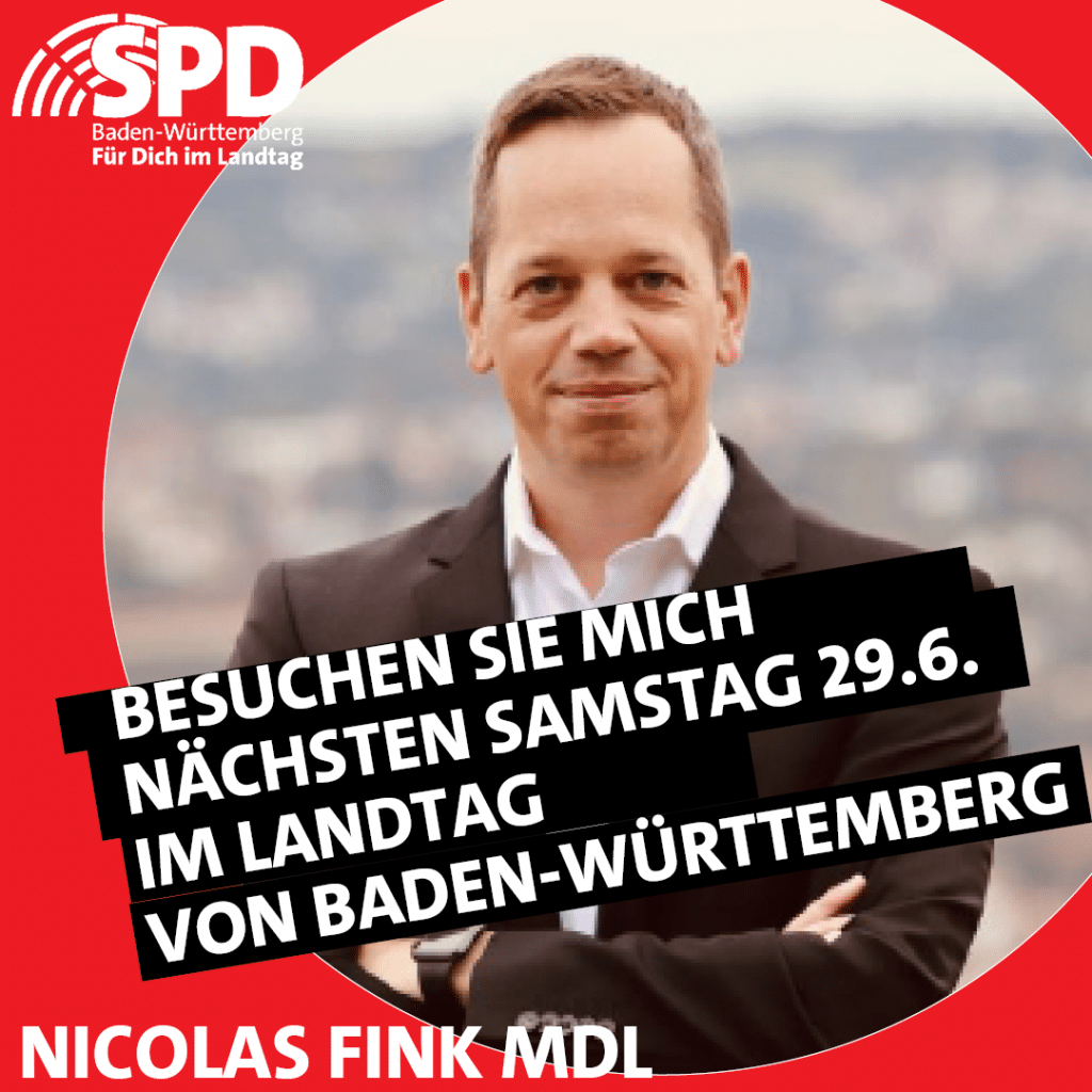 Nicolas Fink lädt zum Bürgerfest des Landtags von Baden-Württemberg ein