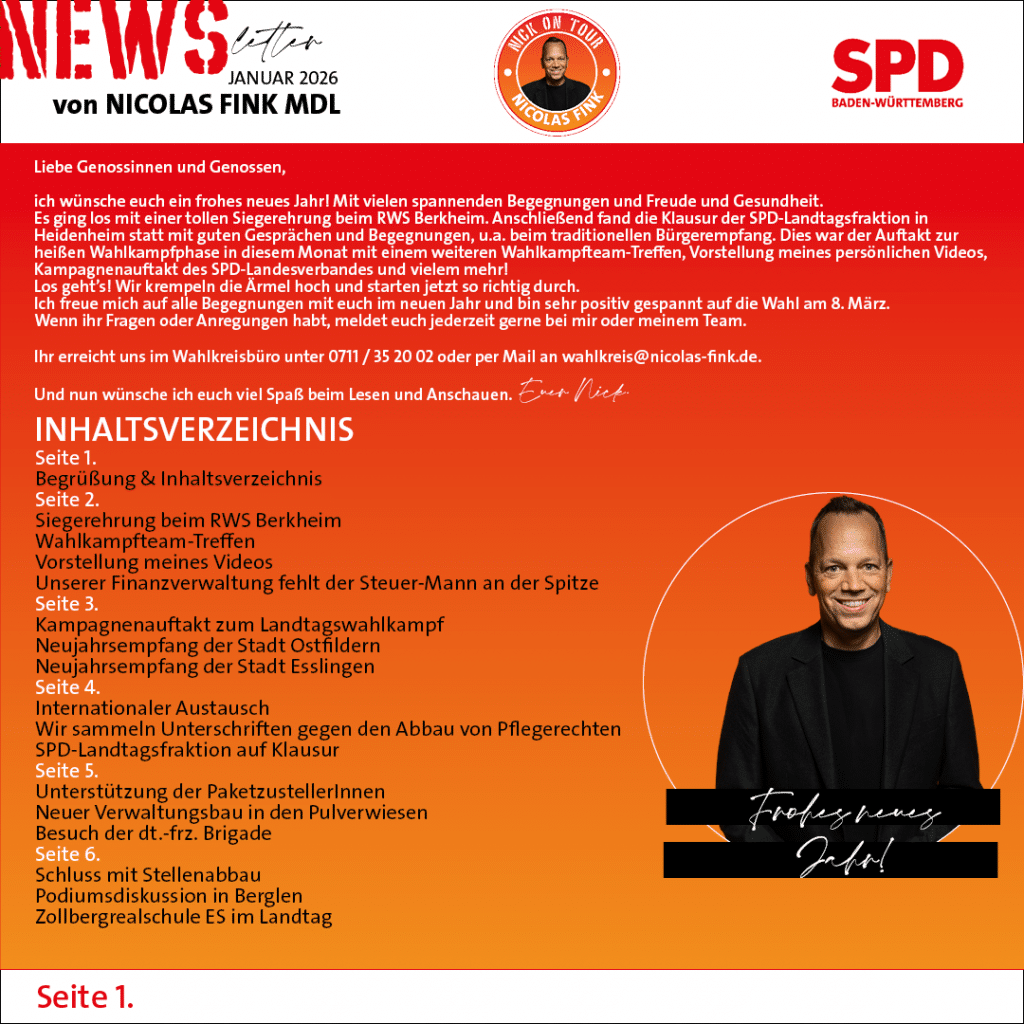 NEWSLETTER von Nicolas Fink im JANUAR 2026