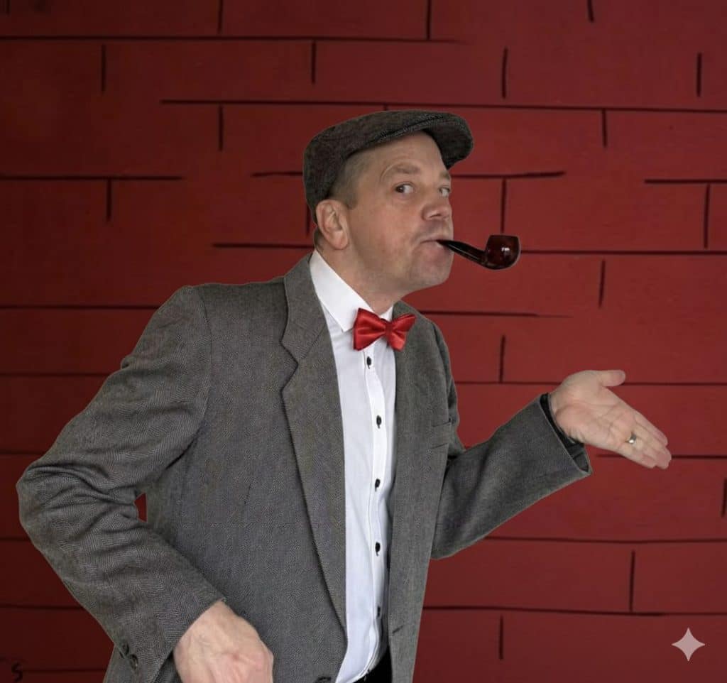 Nicolas Fink auf der Fasnet in Neuhausen auf den Fildern - Narrenmesse, Zunftmeisterempfang und Ehrentribüne beim Fasnetsumzug