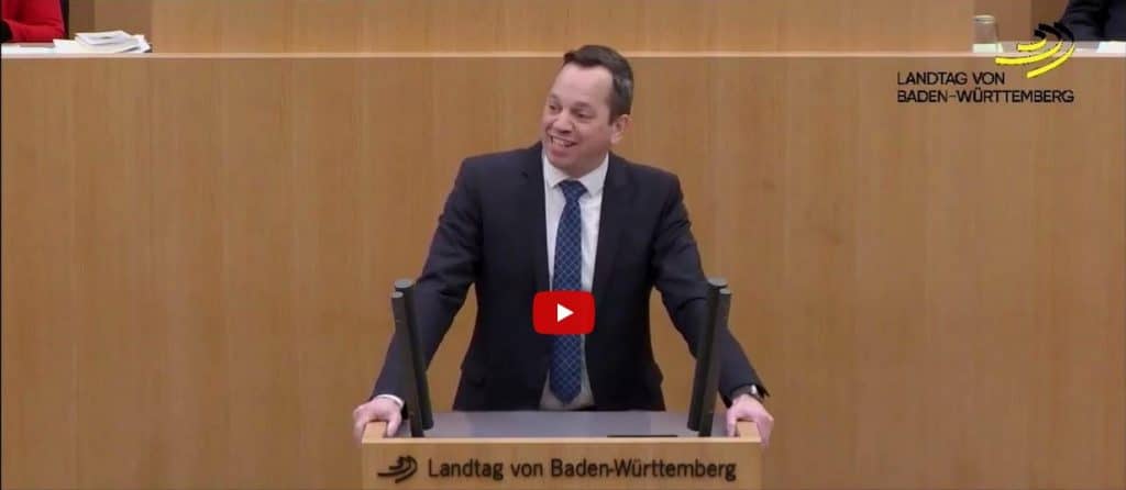 Nicolas Finks Rede im Landtag von BW vom 1.3.2023